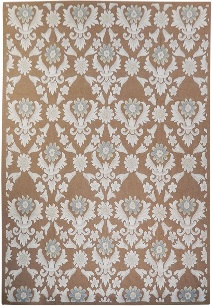 9.3 x 12.5 Brown Aubusson Weave French Weave Rug 21391