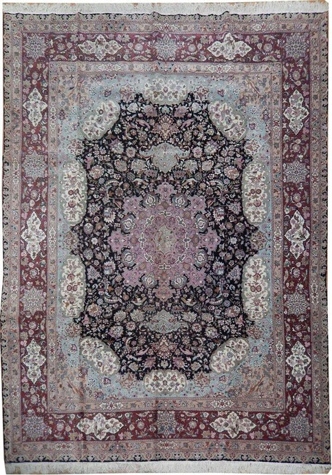 9x12 Wool & Silk Sino Tabriz Rug - China - bestrugplace