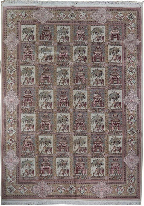 9x11 Wool & Silk Sino Bakhtiari Rug - China - bestrugplace