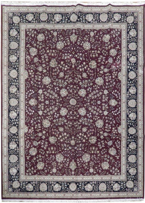 9x12 Wool & Silk Sino Tabriz Rug - China - bestrugplace