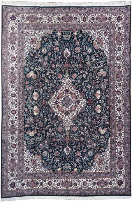 8x12 Wool & Silk Sino Tabriz Rug - China - bestrugplace