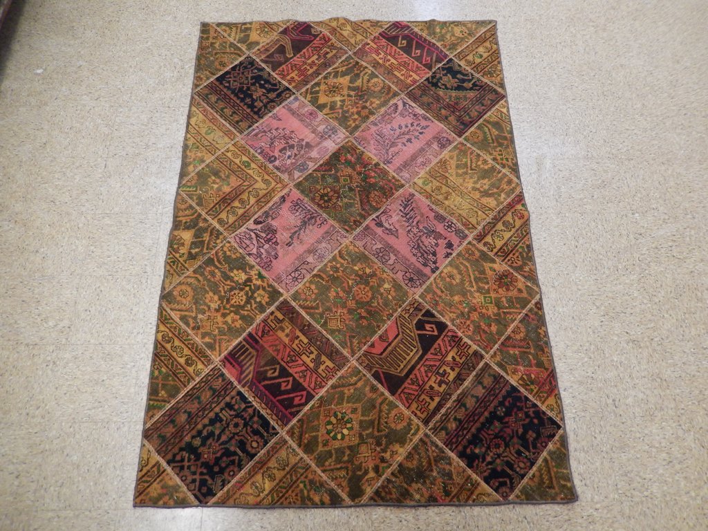 5.3 x 8 Semi-Antique Persian Patchwork Rug #PIX-22167