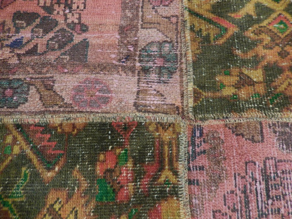 5.3 x 8 Semi-Antique Persian Patchwork Rug #PIX-22167