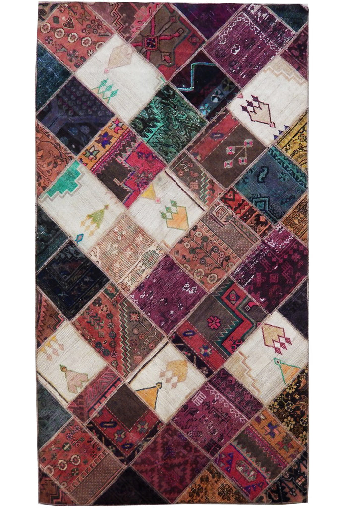 4.8 x 8.6 Multi Color Antique Persian Patchwork Rug 22172