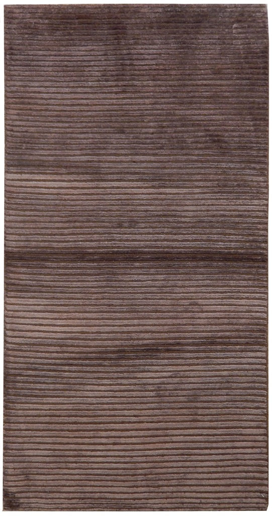 2.6 x 4.10 New Modern Handmade Rug BROWN #PIX-22275