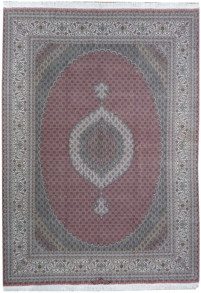 8.3 x 11.2 Rust Red Signed Persian Tabriz Mahi Rug 22292