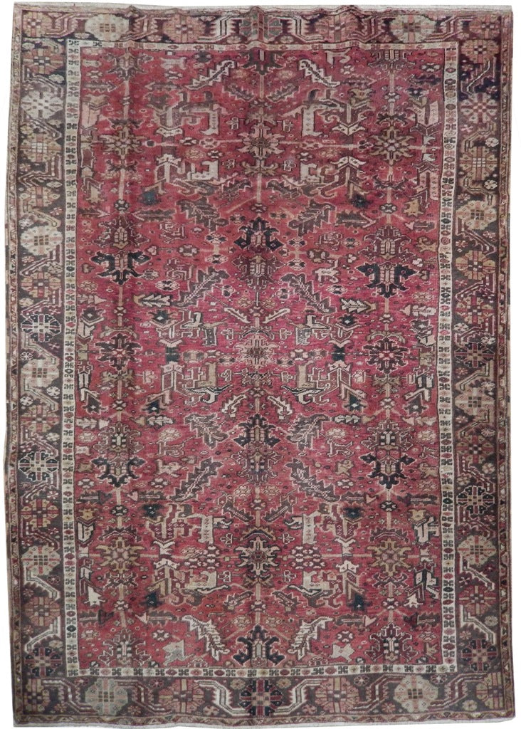 8.3 x 11.4. Antique Persian Heriz Rug 22348