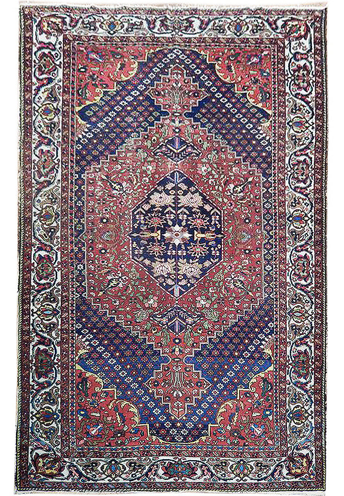 6.10 x 10.4 Blue Semi-Antique Persian Rug 22919
