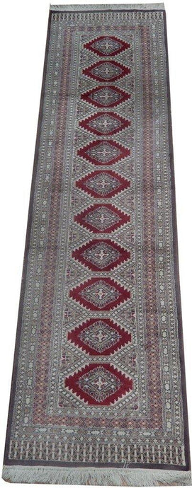 Radiant 3x10 Authentic Hand Knotted Pre-Owned Bokhara Runner - Pakistan - bestrugplace