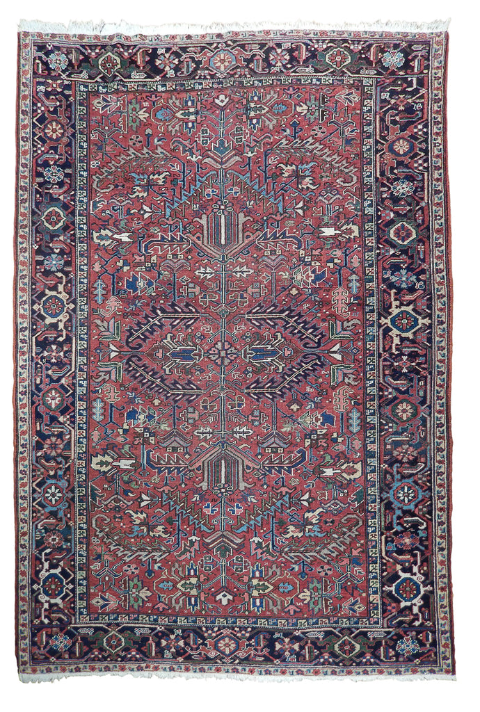 7.10 x 10.3 Semi-Antique Persian Heriz Rug 23302