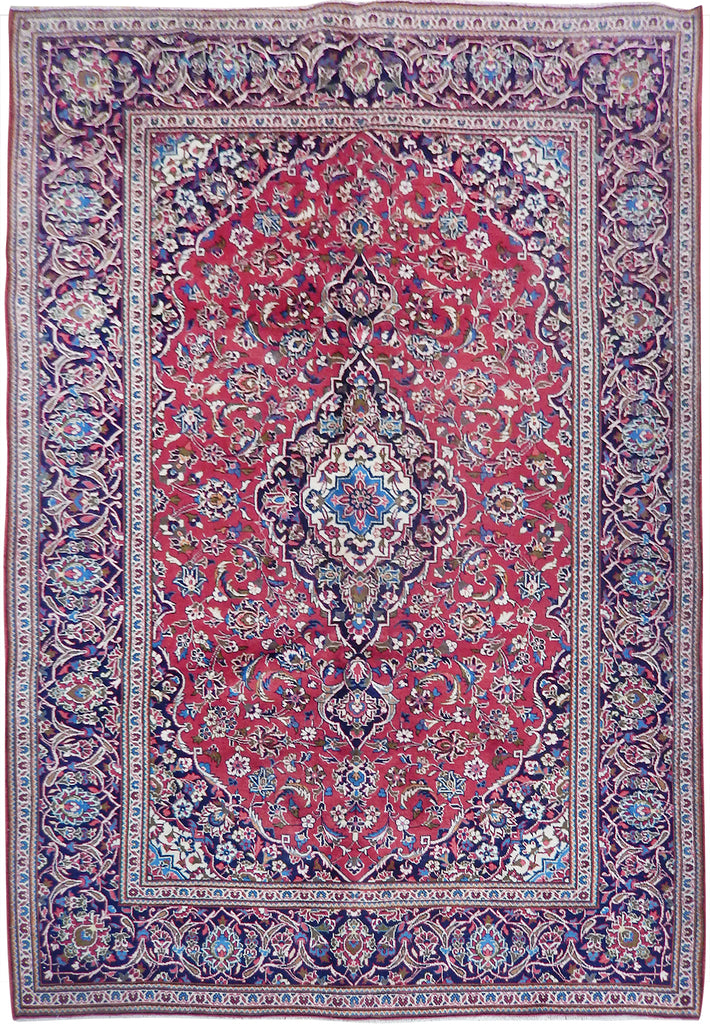 6.7 x 9.8 Red Persian Kashan Rug 23519