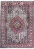 Load image into Gallery viewer, 6.6 x 10 Ivory Semi Antique Persian Tabriz Rug 23544