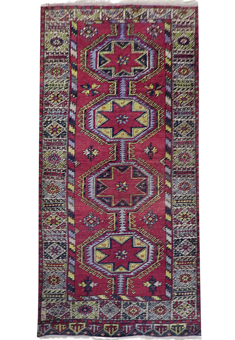 5' x 13'-Greenish-Beige-Semi-Antique-Russian-Kazak-Rug.jpg