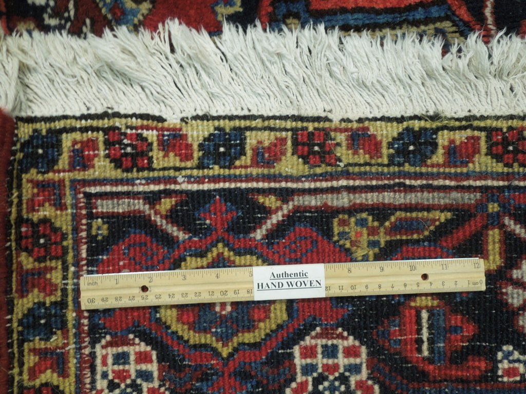 7.11 x 11.3 Red Semi-Antique Persian Heriz Rug #PIX-23651