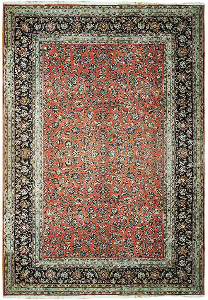 8.2 x 11.8 Salmon Semi-Antique Persian Tabriz Rug 23682