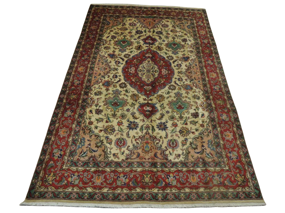 7 x 11 Persian Tabriz Rug IVORY 23745