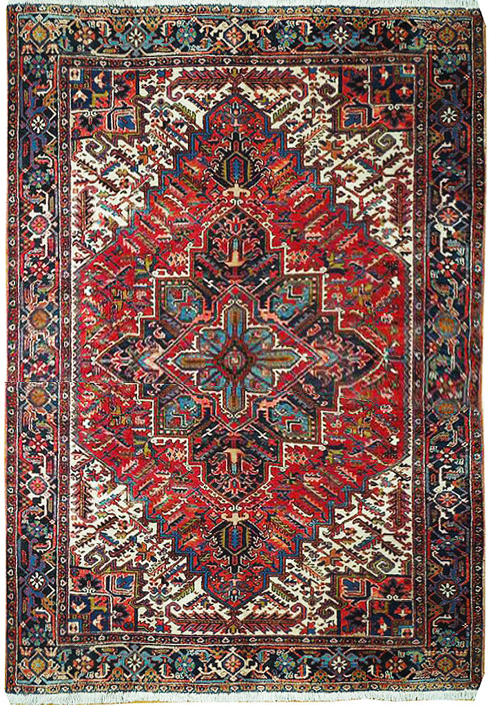 8.4 x 9.11 Red Semi Antique Persian Heriz Rug 23939