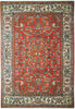 Load image into Gallery viewer, 7&#39; x 10&#39; Salmon Red Semi-Antique Turkish Heriz Rug 23949