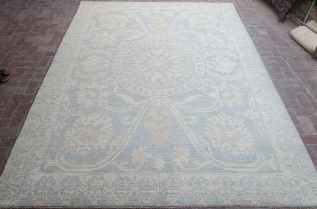 9.2 x 12 LIGHT Blue Chobi Peshawar Rug #PIX-25273