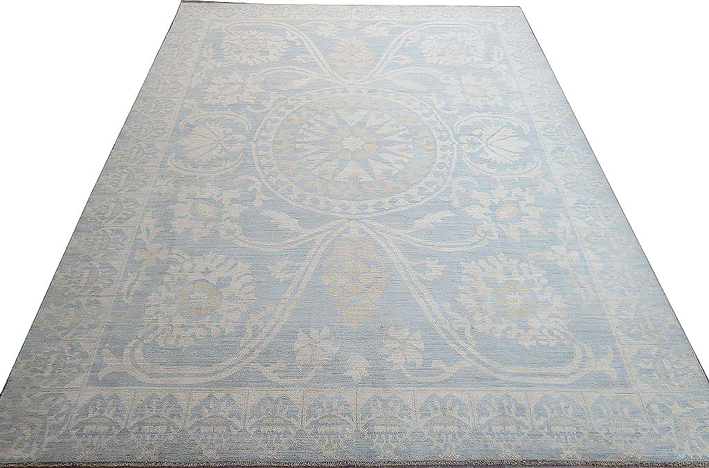 9.2 x 12 LIGHT Blue Chobi Peshawar Rug #PIX-25273