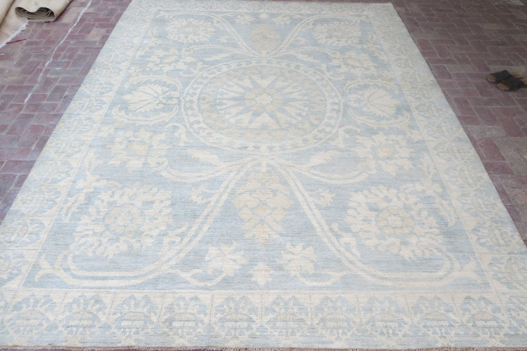 9.2 x 12 LIGHT Blue Chobi Peshawar Rug #PIX-25273