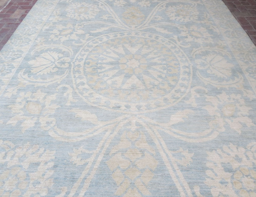 9.2 x 12 LIGHT Blue Chobi Peshawar Rug #PIX-25273