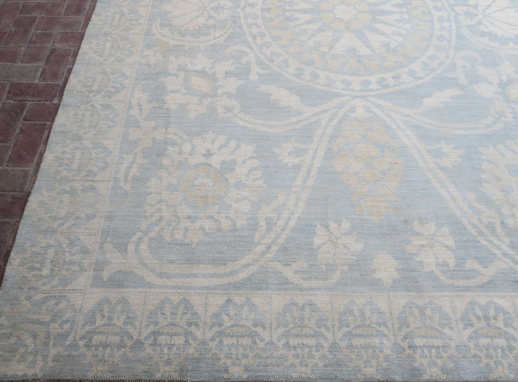 9.2 x 12 LIGHT Blue Chobi Peshawar Rug #PIX-25273