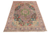 Load image into Gallery viewer, 9.5 x 12.7 VINTAGE Green Center Multi-Color Persian Rug 26915