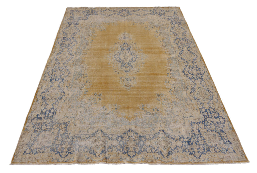 9.2 x 13 Gold Field Vintage Rug #PIX-26936