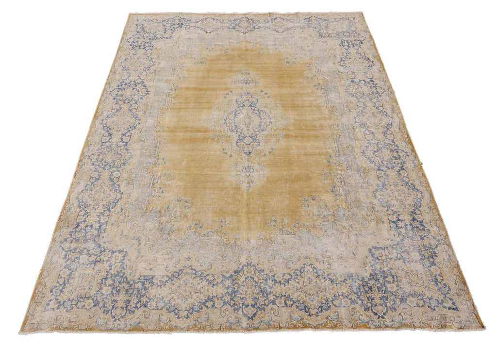 9.2 x 13 Gold Field Vintage Rug #PIX-26936