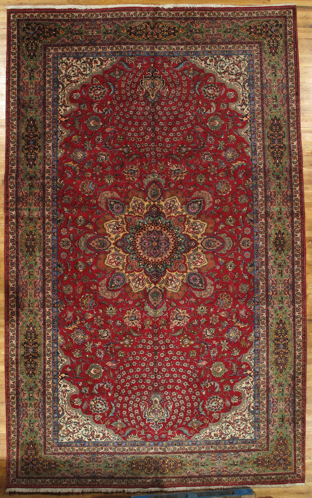 9.9 x 15.10 Authentic Persian Tabriz Wool Rug 29086