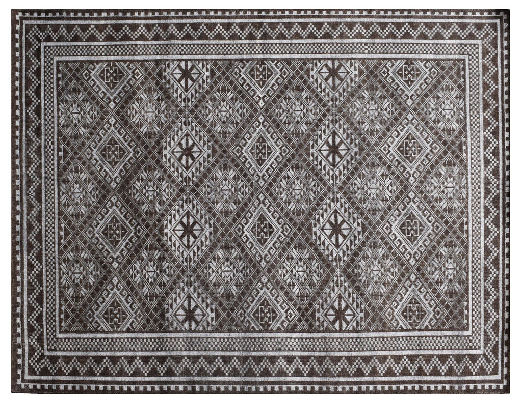 7.10 x 9.10 GRAY Modern HANDMADE Rug 29101
