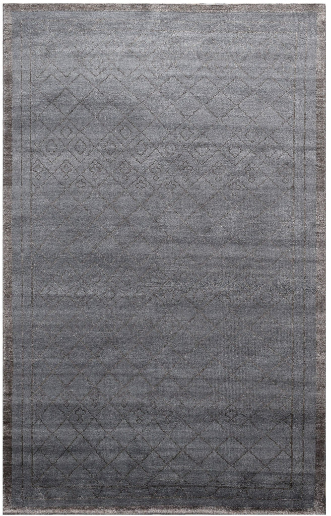 6.7 x 10 Modern Hand-Knotted Rug Gray CONTEMPORARY WOOL #PIX-29134