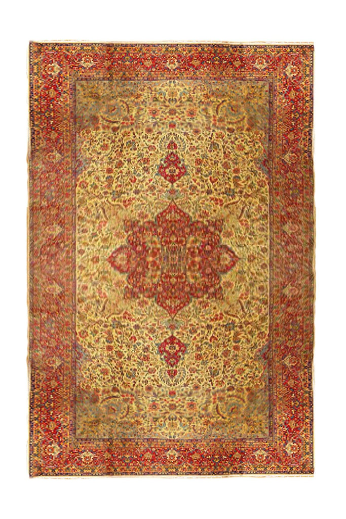 10' x 19' LARGE Antique Persian Kerman LAVAR Rug 367 - bestrugplace