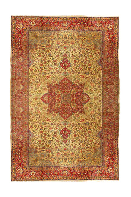 10' x 19' LARGE Antique Persian Kerman LAVAR Rug 367 - bestrugplace