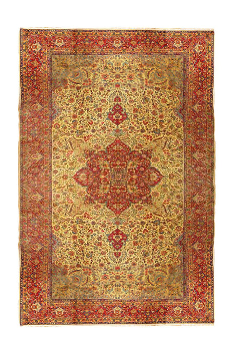 10' x 19' LARGE Antique Persian Kerman LAVAR Rug 367 - bestrugplace