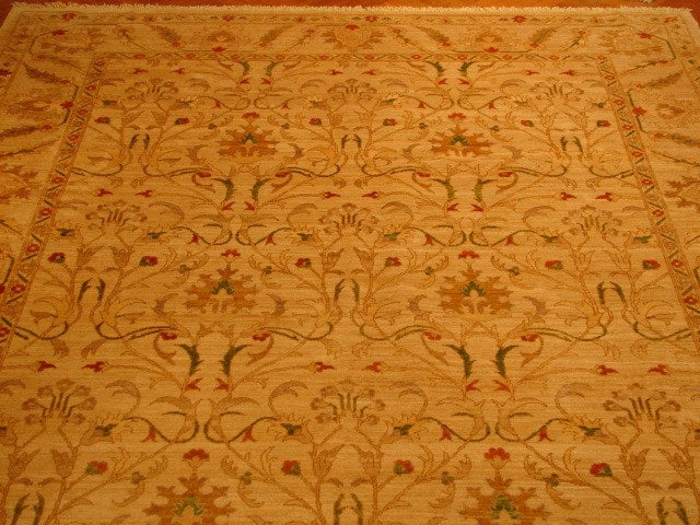 8.3 x 11.6 Sand Brown Chobi Peshawar Rug #PIX-3753