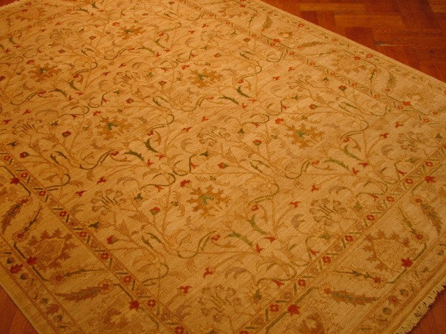 8.3 x 11.6 Sand Brown Chobi Peshawar Rug #PIX-3753