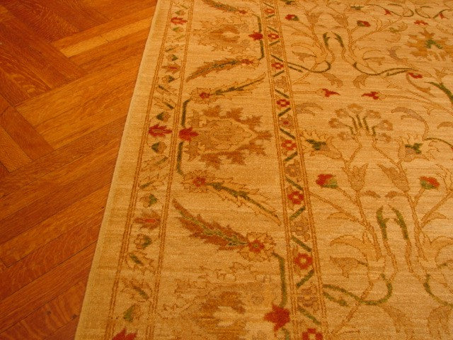 8.3 x 11.6 Sand Brown Chobi Peshawar Rug #PIX-3753