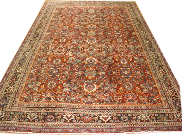 10.6 x 17 ANTIQUE Persian Sarouk Rug 390