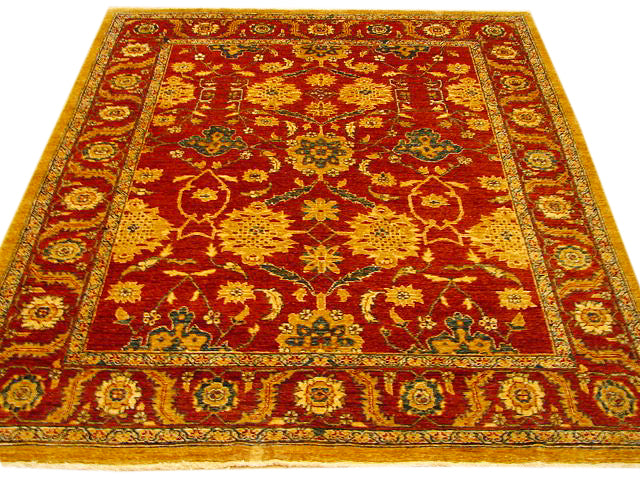 5' x 6' -Chobi-Peshawar-Rug-BURGUNDY-GOLD.pg