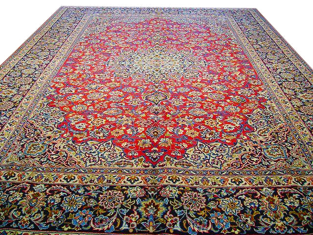 9' x 13' Pre Owned  Persian Najafabad Esfahan Rug 7059