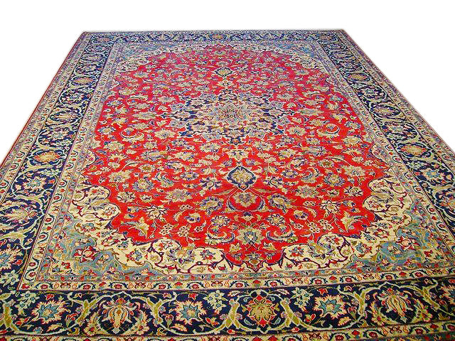 9.4 x 12.10 Semi-Antique Persian Esfahan Najafabad Rug 7091