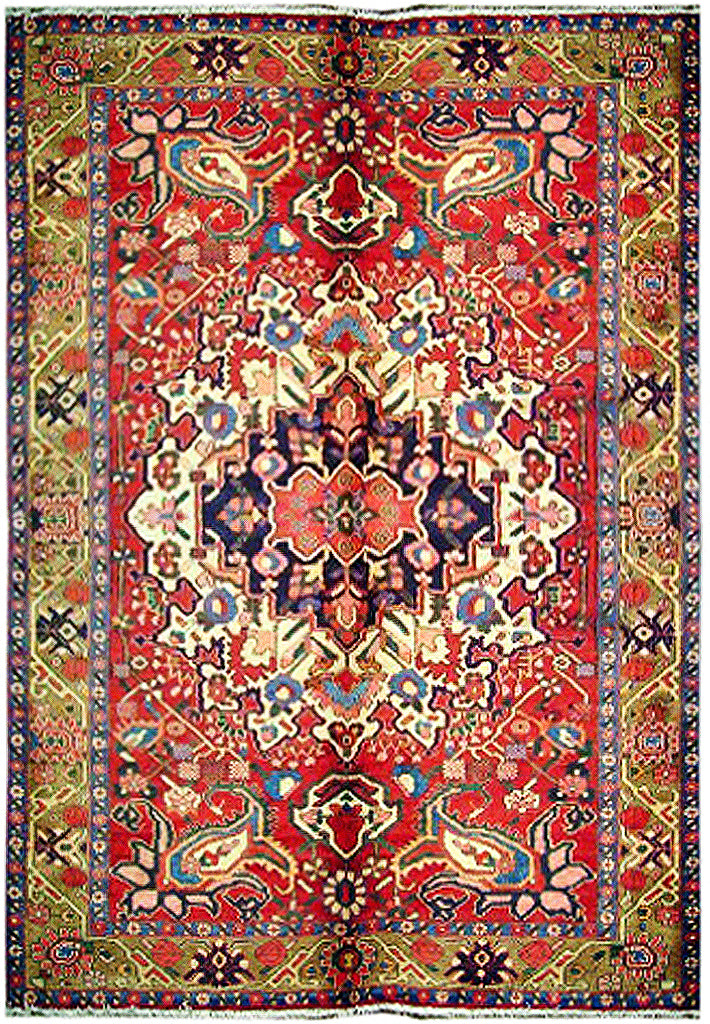 5.1 x 8.7 Red Persian Bakhtiar Rug 7421