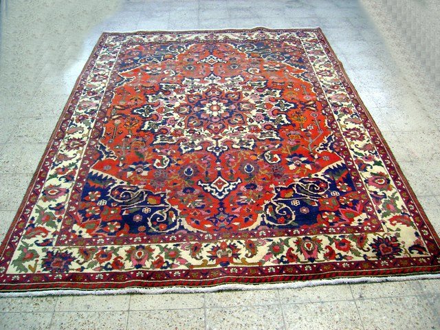 6.10 x 9.8 Red Persian Bakhtiar Rug 7478