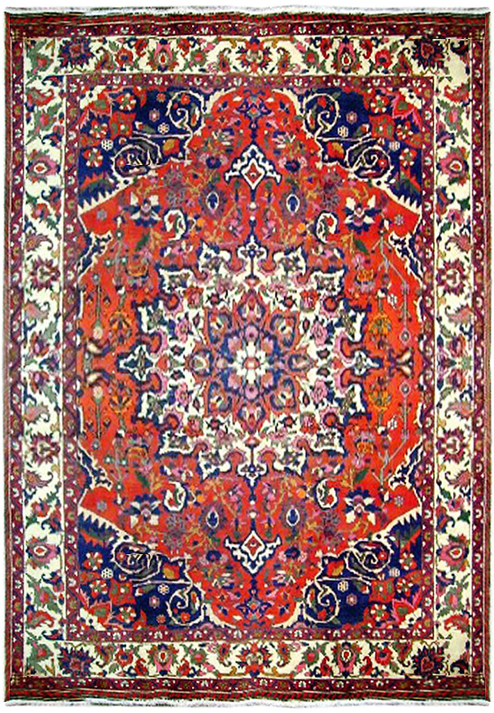6.10 x 9.8 Red Persian Bakhtiar Rug 7478