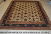 Load image into Gallery viewer, 9.2 x 11.11 Ivory Quality Silk &amp; Wool Indian Rug 804-167