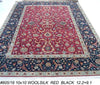 Load image into Gallery viewer, 9.1 x 12.2 Red High Quality Silk Flower Antique Look Rug 805-16