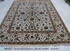 Load image into Gallery viewer, 9.1 x 12.3 Ivory High Quality Silk Flower Antique Look Rug 805-21