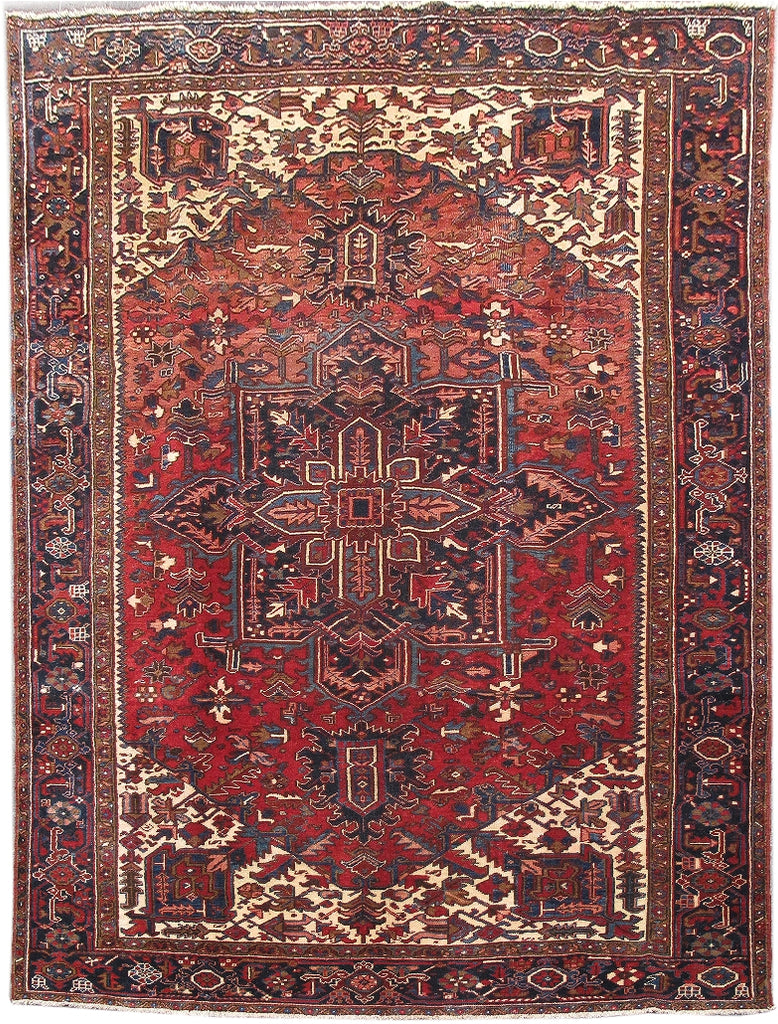9.1 x 11.9 Authentic Persian Heriz Rug 82408